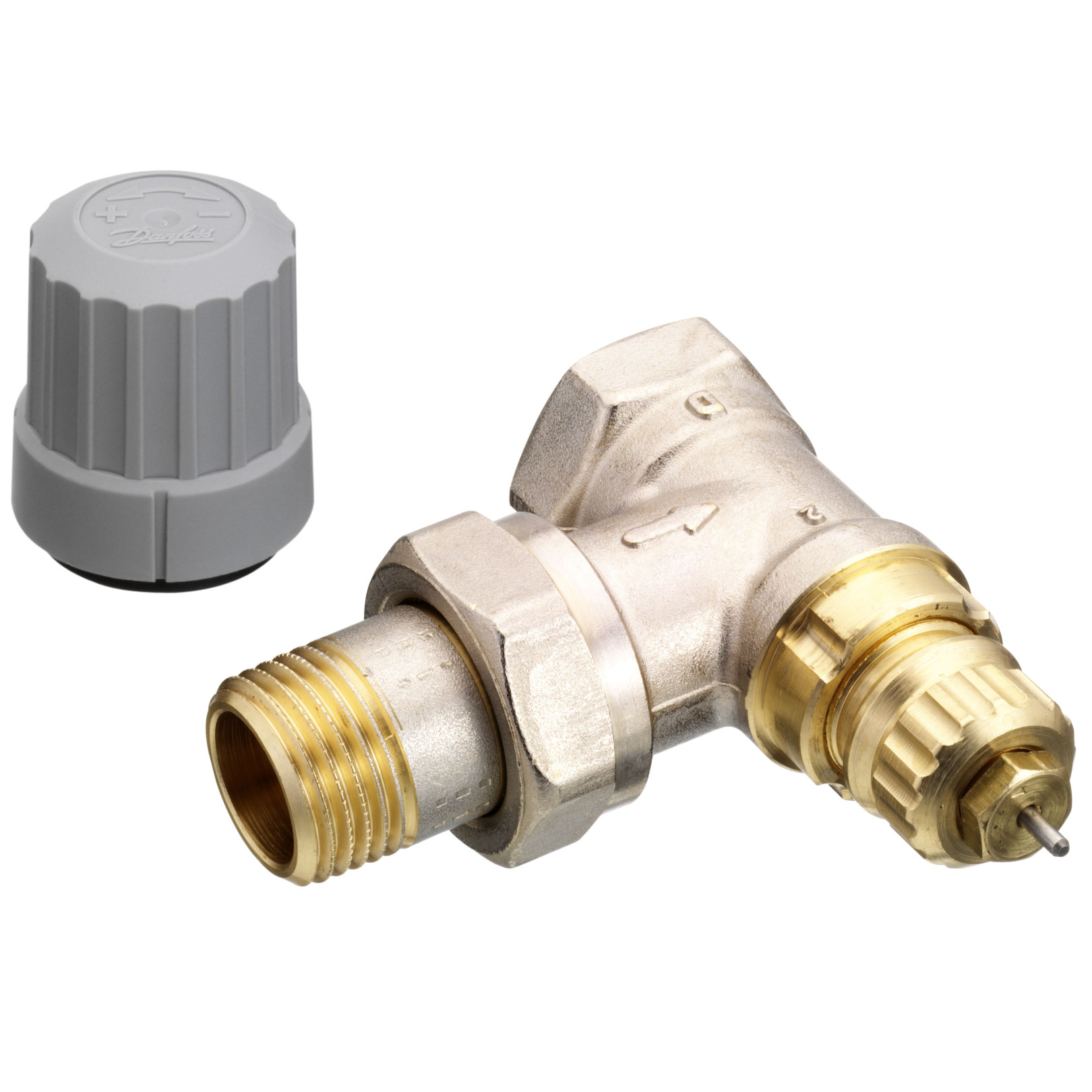 Danfoss Ventilgehäuse RA-FN 15 R 1-2 Eck vernickelt Einbau Rücklauf 013G3227