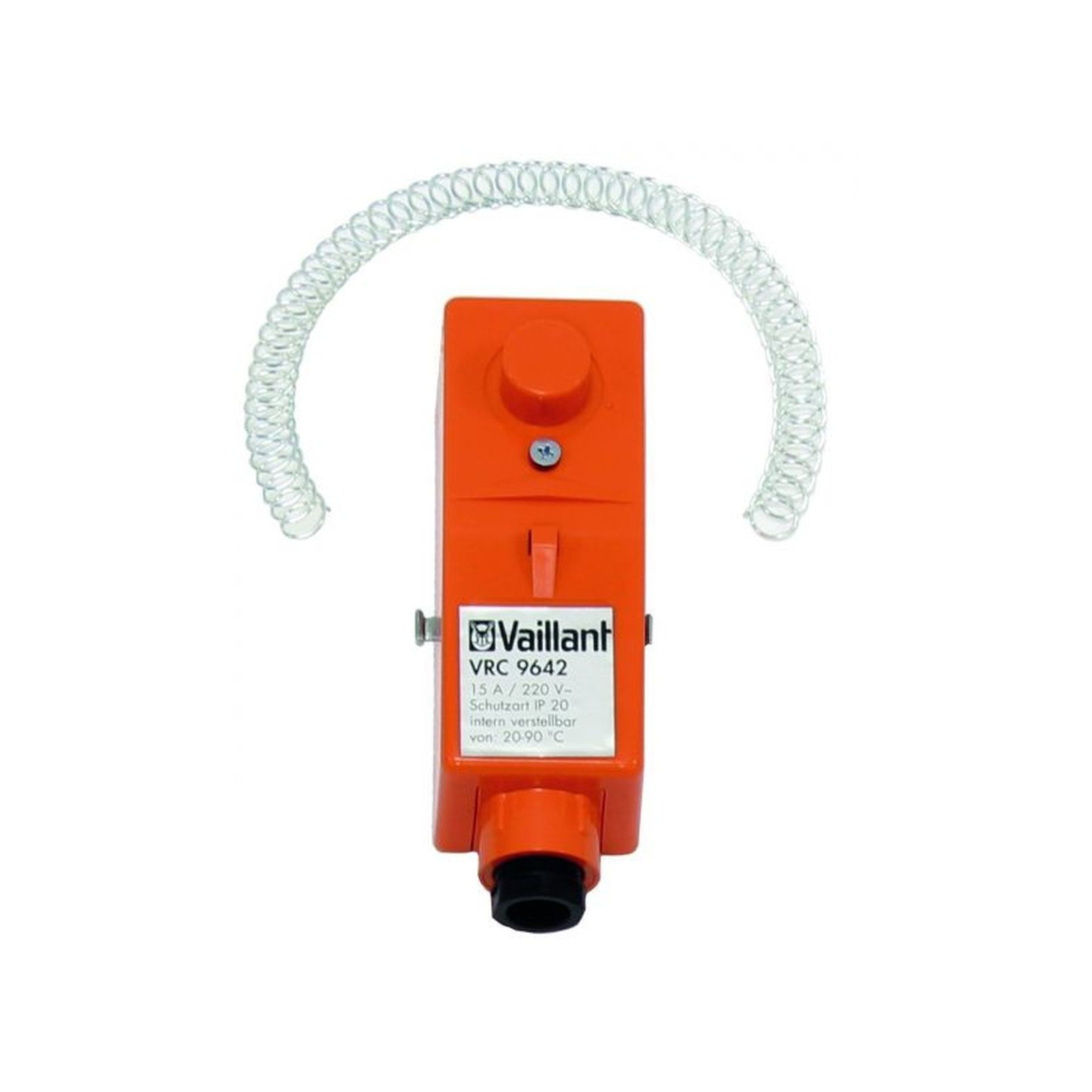 Vaillant Anlegethermostat VRC 9642 Umschaltkontakt Spannbandbefestigung Einstellbereich 10 bis 90 Grad Schaltdifferenz 5 K 009642