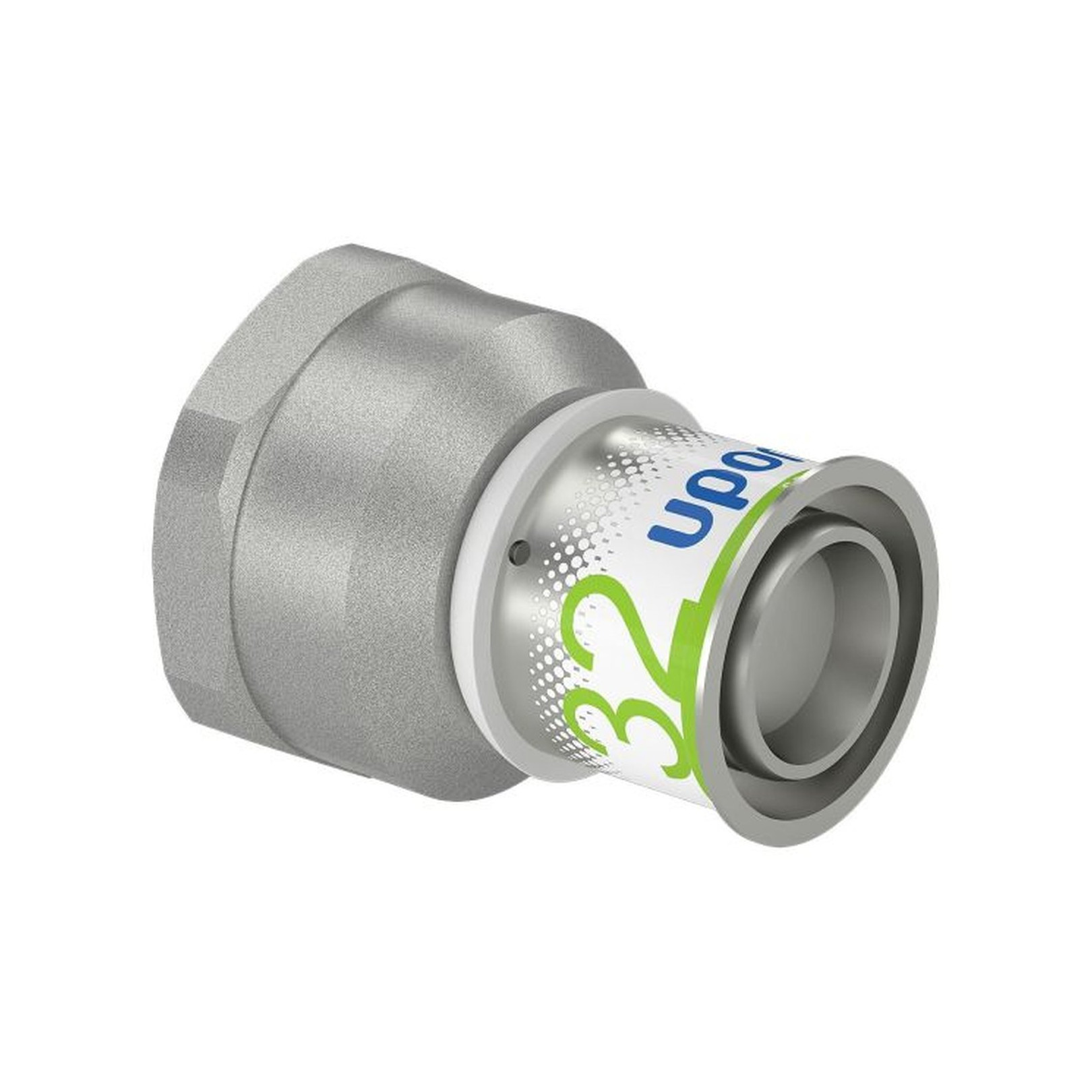 Uponor S-Press PLUS Übergangsmuffe 32 mm DN32 1 1/4 IG Pressmuffe Messing PPSU DVGW 1070522