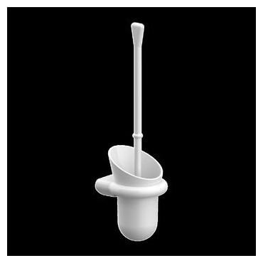 Normbau WC-Bürstengarnitur Nylon Care 0300444 Weiß Wandmontage drehbar abnehmbar 0300444019