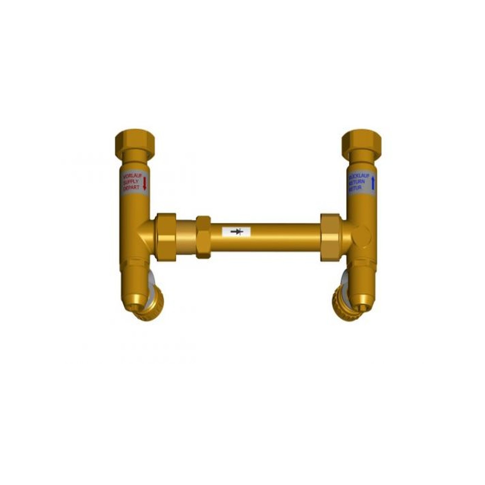 Wolf Überströmleitung Anschluss-Set CGB-2-38/55 3-teilig Direktanbindung Heizungssystem 2075062