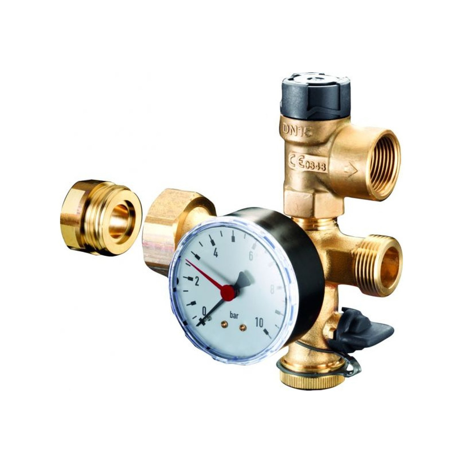 Oventrop Sicherheitsgruppen-Set Wärmeübertrager Regumat Membransicherheitsventil 3 bar Manometer KFE-Hahn Anschluss MAG 1351598