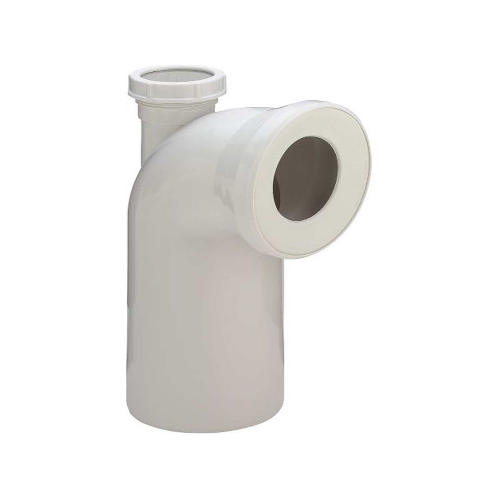 Viega Klosett-Anschlussbogen 3811.1 90 Grad DN 100x230 50 mm Zusatzanschluss Kunststoff weiß 109462