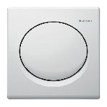 Geberit Urinalsteuerung Basic 115820115 pneumatische Spülauslösung Betätigungsplatte Kunststoff weiß-alpin