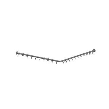Normbau Vorhangstange Nylon 300 0300813 dunkelgrau 1581 mm Kunststoffrosette glasfaserverstärkt 0300813018