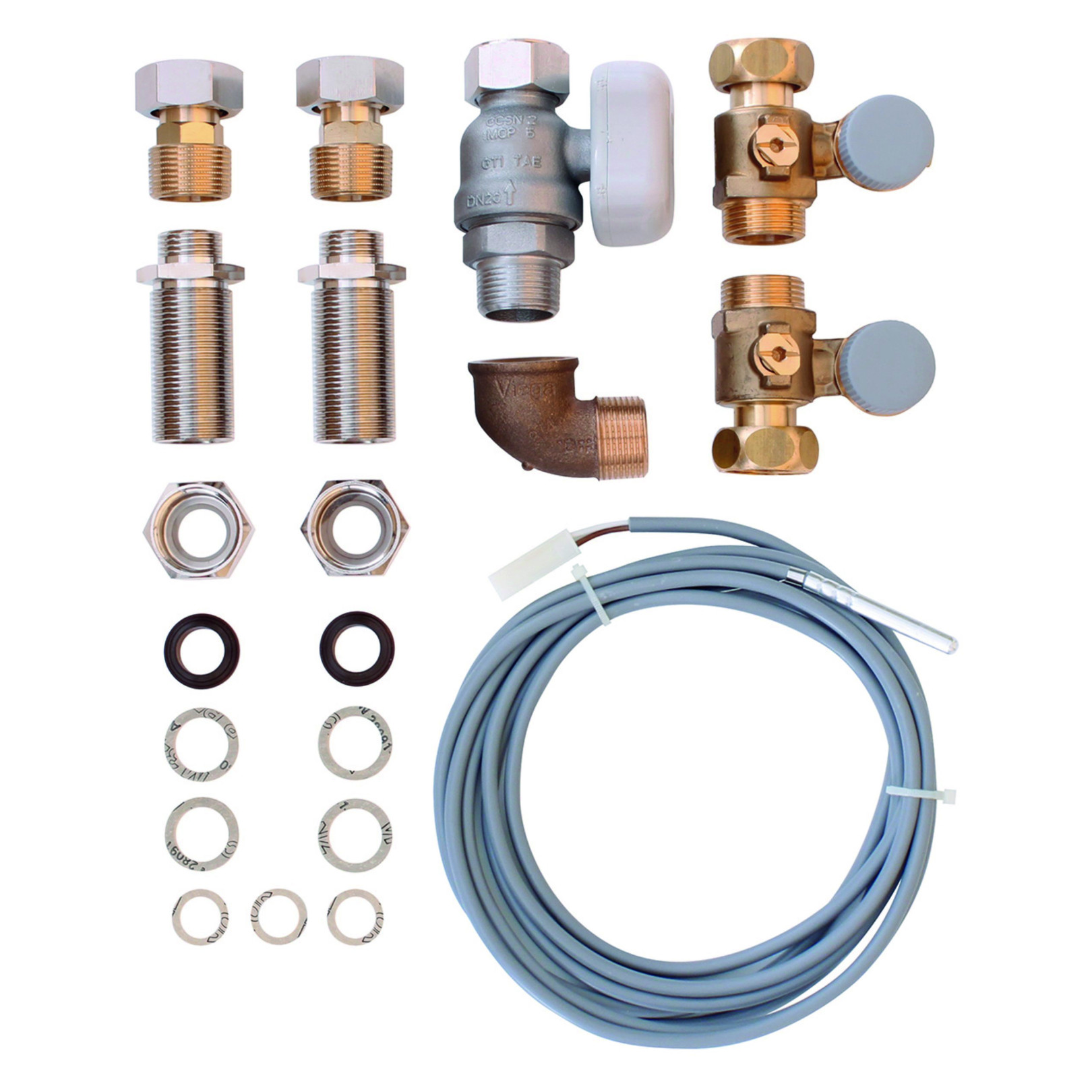 Vaillant Installationsset VC Neu-Installation Speicherfühler G 3/4 Gashahn Quetschverschraubung 0020201899