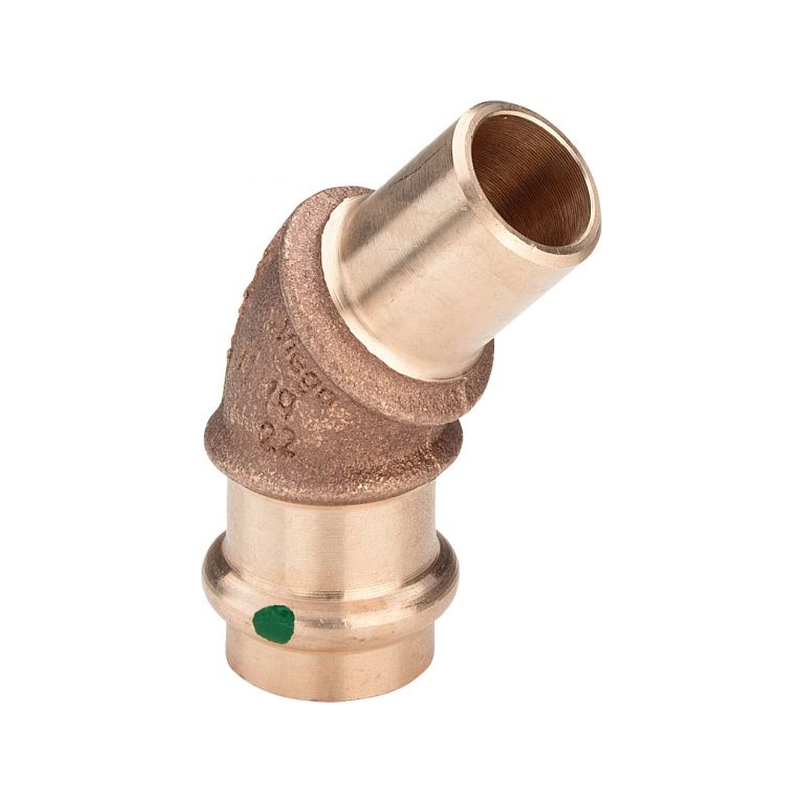 Bogen SANPRESS 45 Grad IxA 2226.1,281564 18mm aus Rotguss