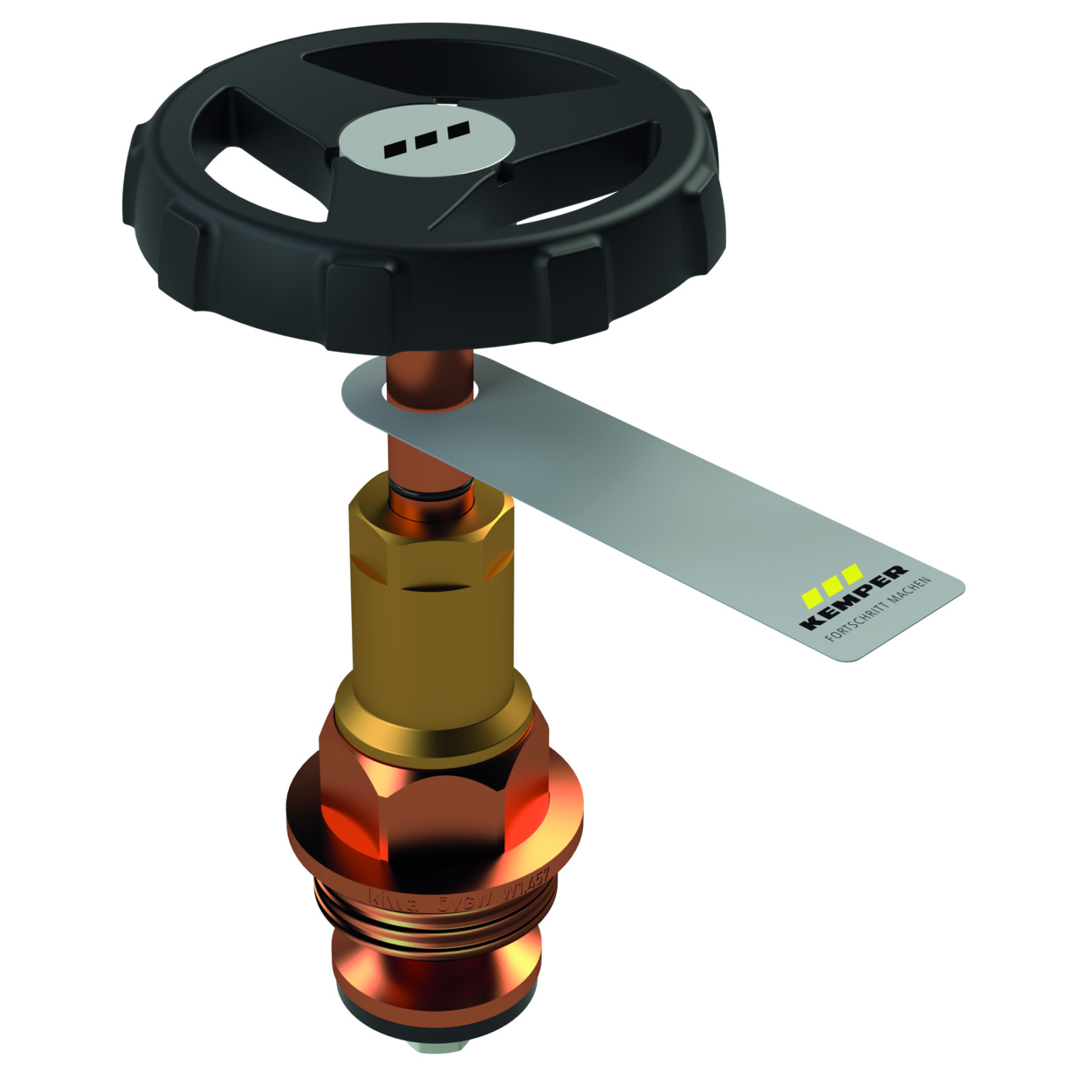 Kemper Absperr-Oberteil RG EPDM-Sitzdichtung DN15 Rotguss wartungsfrei E010917302015KP