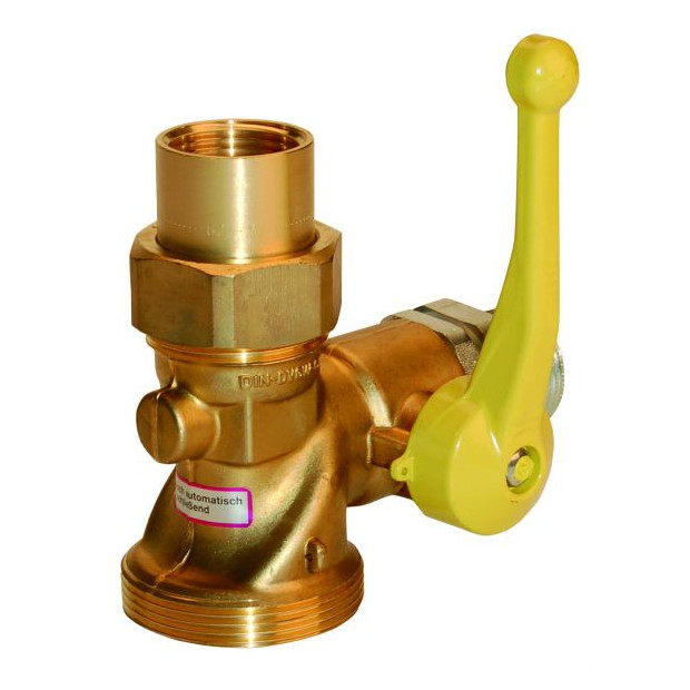 AALBERTS Gas-Kugelhahn SEPPELFRICKE 5520 DN25 Einrohrzaehler DVGW Messing 0036960