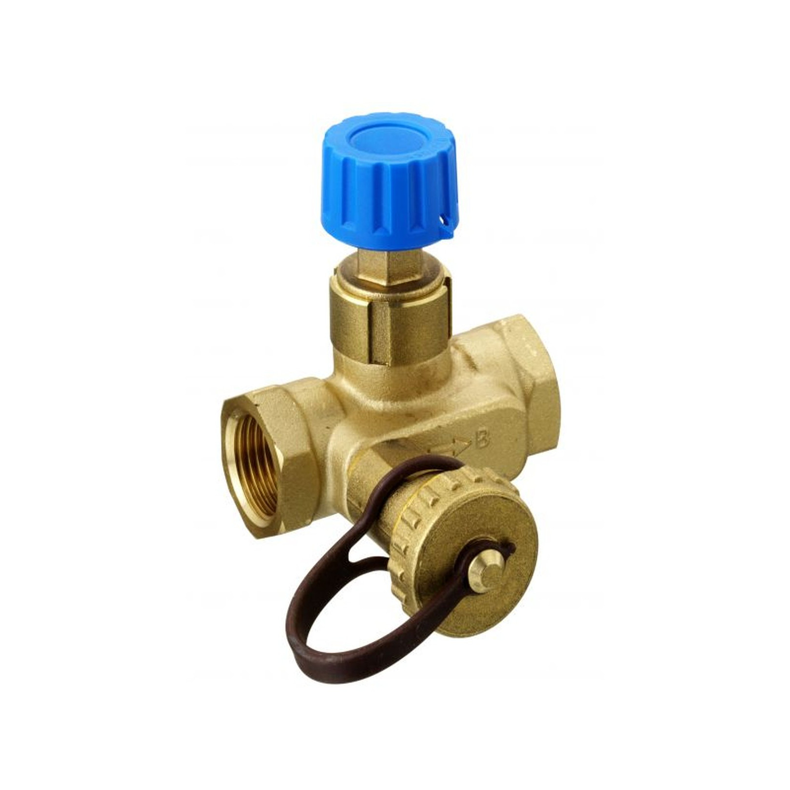 Danfoss Strangabsperrventil USV-M 40 Rp 1 1/2 aufrüstbar Entleerungshahn PN 16 Messing MS 58 003Z2125