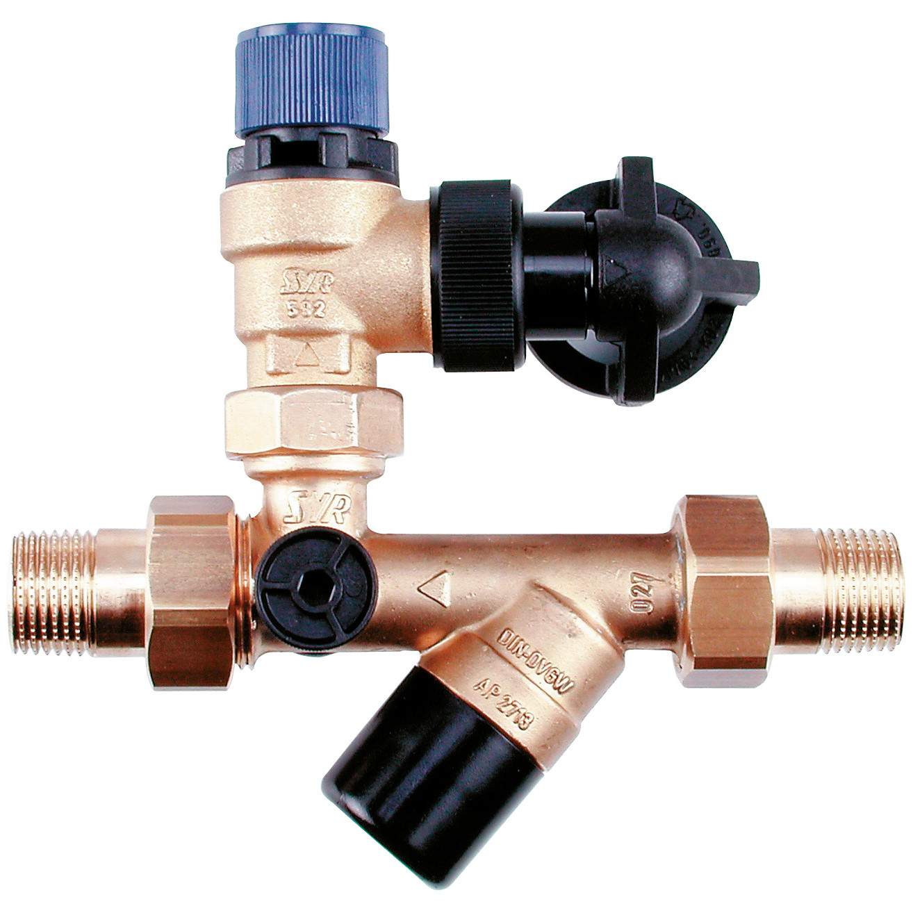 Bosch Sicherheitsgruppe Nr. 429 DN15 6 bar Sicherheitsventil Absperrhahn Rückschlagventil 7719000758