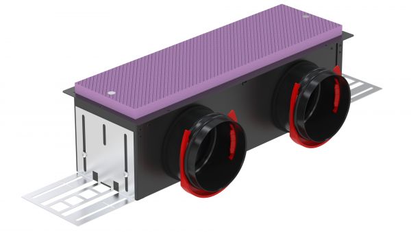 Zehnder Luftdurchlassgehäuse ComfoCase CLD 2xDN90 breit seitlich RapidLock 988320507