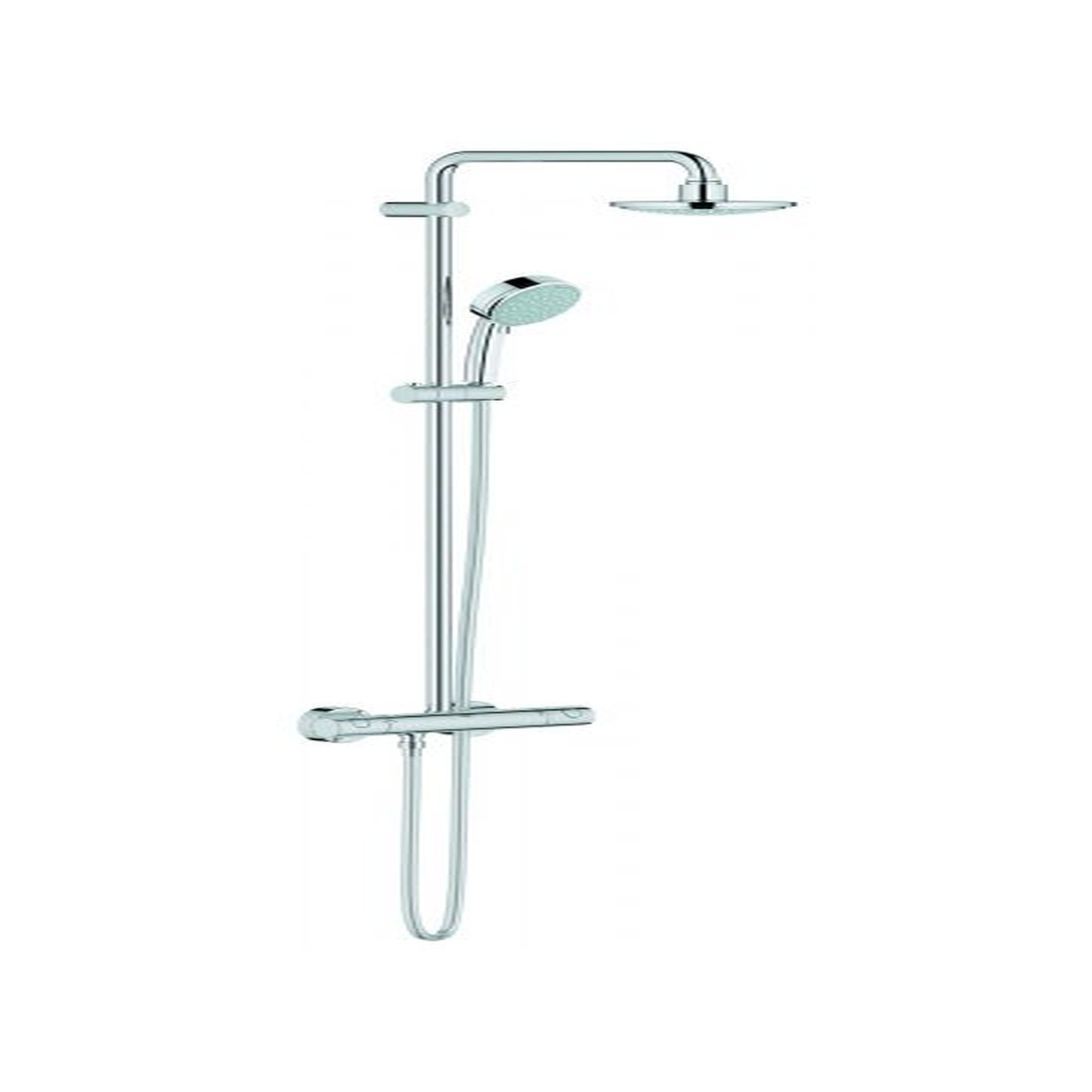 GROHE Duschsystem Tempesta C 160 27922000 Thermostat 390 mm Duscharm Chrom Kopfbrause 160 mm Handbrause 2 Strahlarten