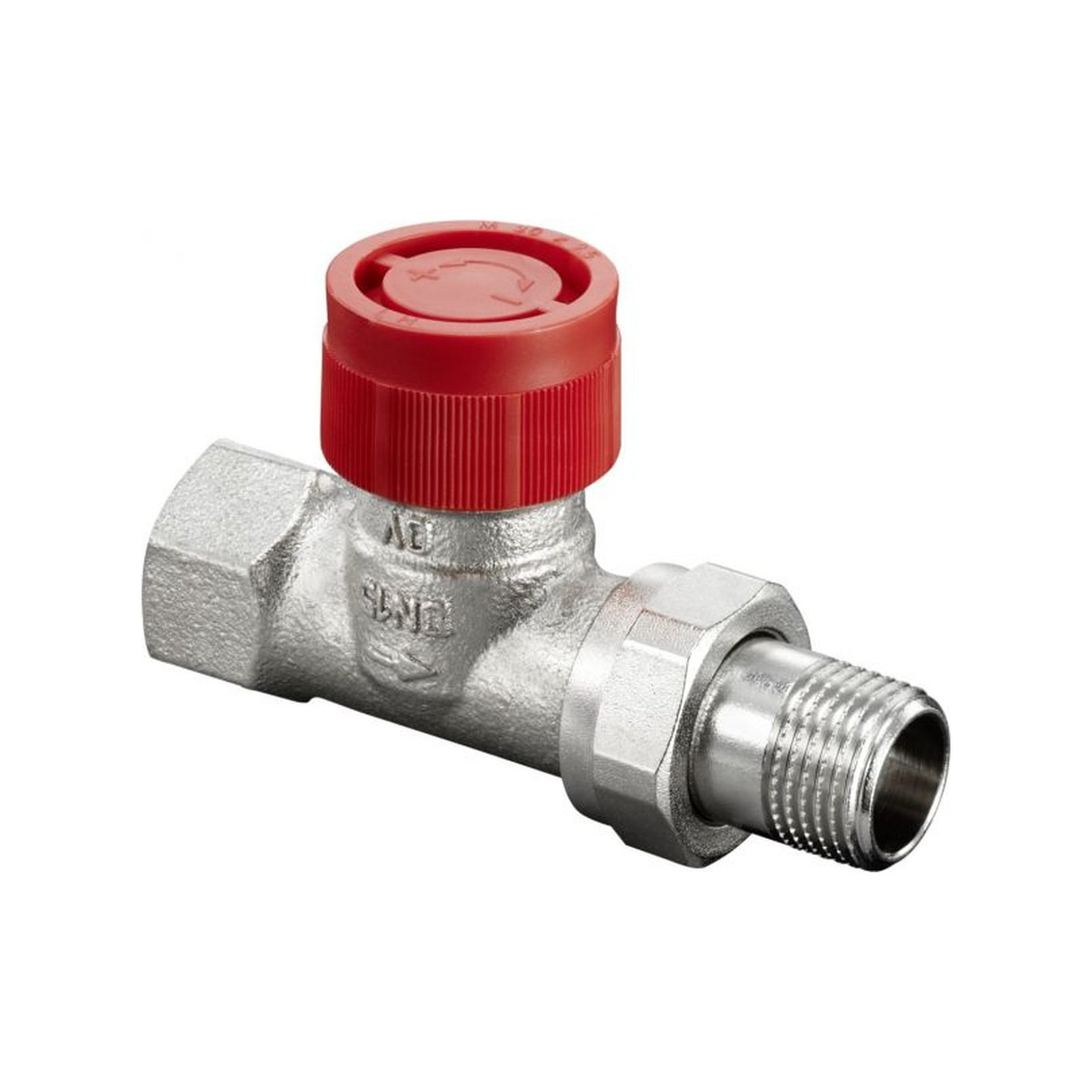 Oventrop Thermostatventil AF DN15 Durchgang Feinstvoreinstellung Rotguss Messing vernickelt 1180704