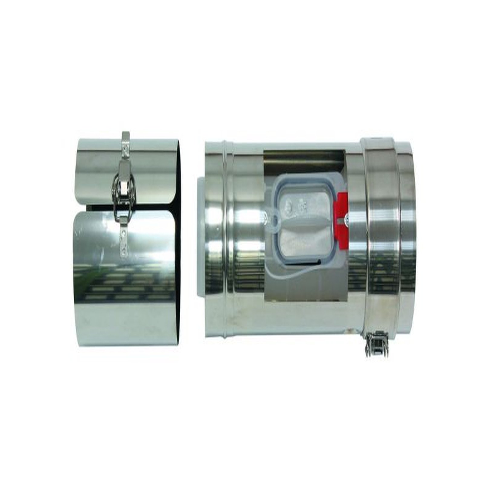 Vaillant Revisionsöffnung Fassadenverlegung konzentrisch 80/125 PP Edelstahl Klemmschelle 0020042759