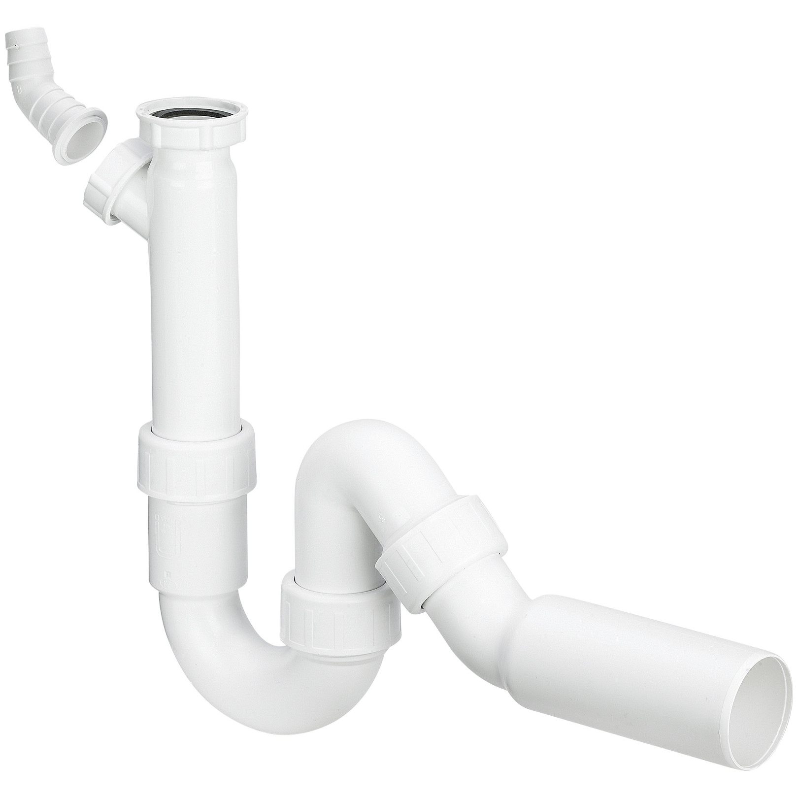 Viega Röhrengeruchverschluss 7985.30 101800 1-1-2-Zoll 40mm Kunststoff 45Grad Abwasserschlauchanschluss 101800