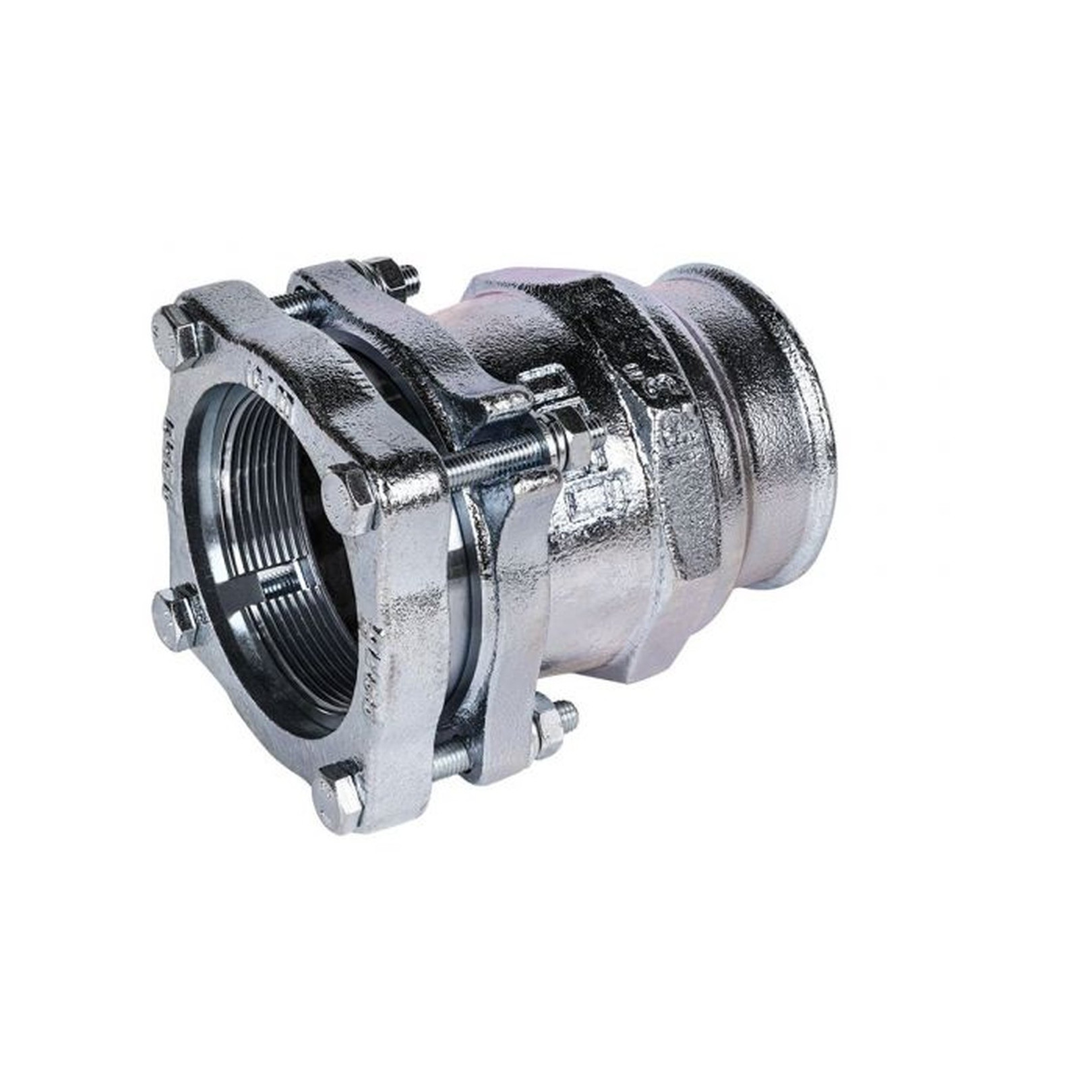Gebo Temperguss-Klemmverbinder IG PN1 PN16 Serie 220 Typ IF 2 1/2 76,1 mm verzinkt NBR Dichtung 01.220.01.07