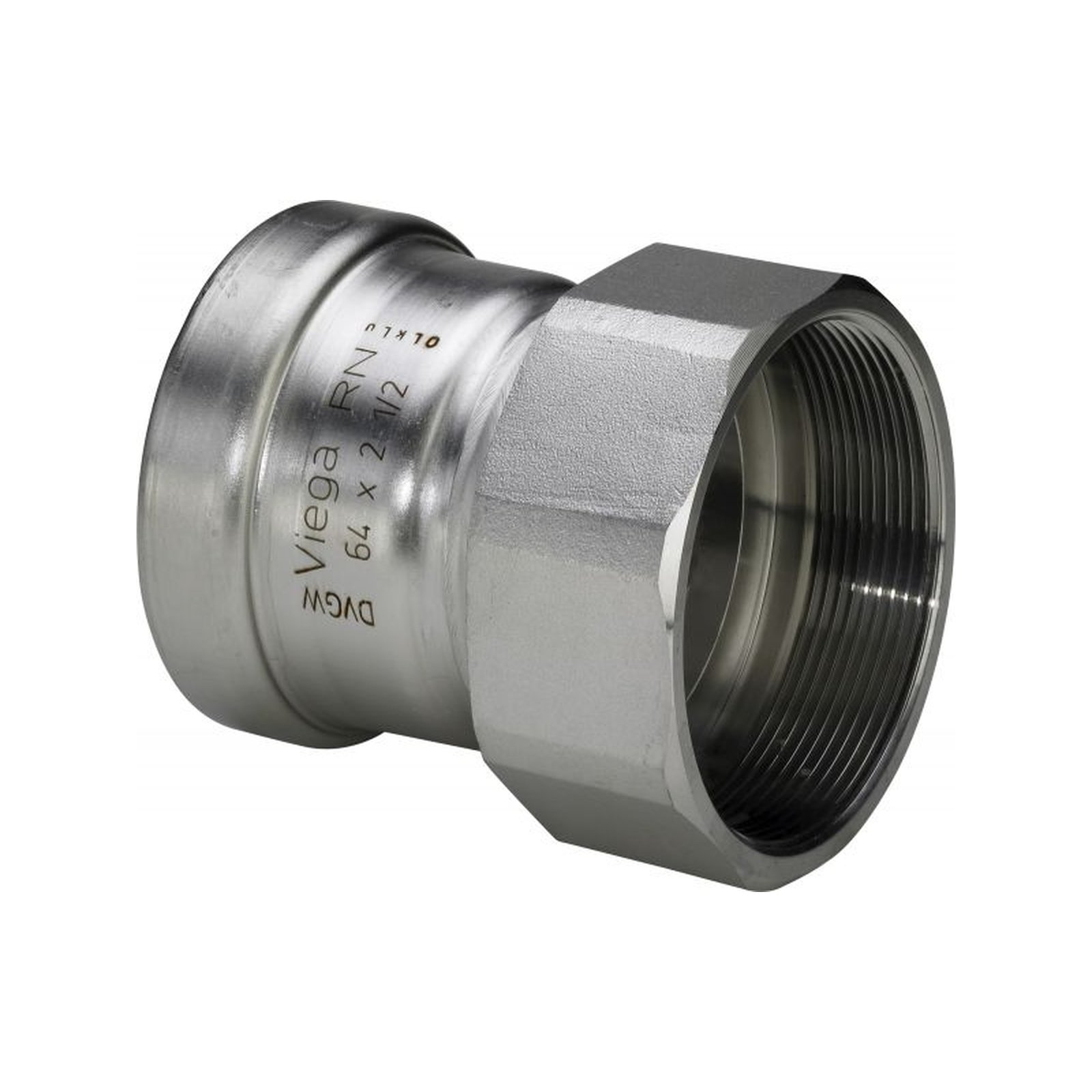 Viega Sanpress Inox XL-Übergangsstück 76,1 mm x Rp 2 1/2 Edelstahl Pressanschluss SC-Contur 619961