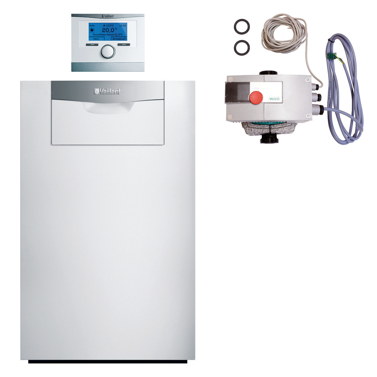 Vaillant ecoCRAFT exclusiv VKK1206-3-E Gas-Brennwertkessel Paket 121,8 kW multiMATIC 700-6 Pumpe 0010029850
