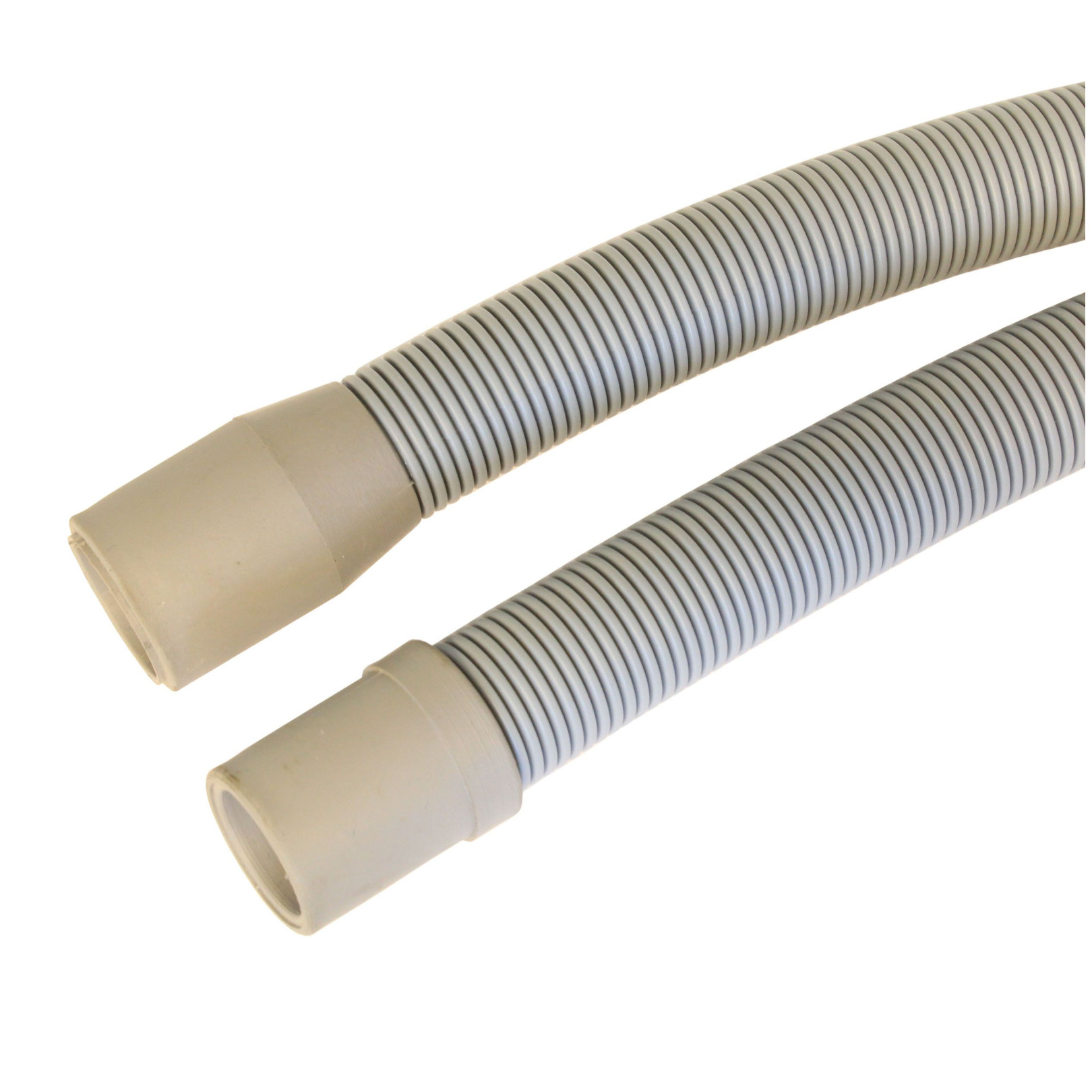 Köro WM-Schlauch Ablauf Spiral 250 cm 3-4 Zoll Grau Bügel Anschluss 19-22 mm 124804001