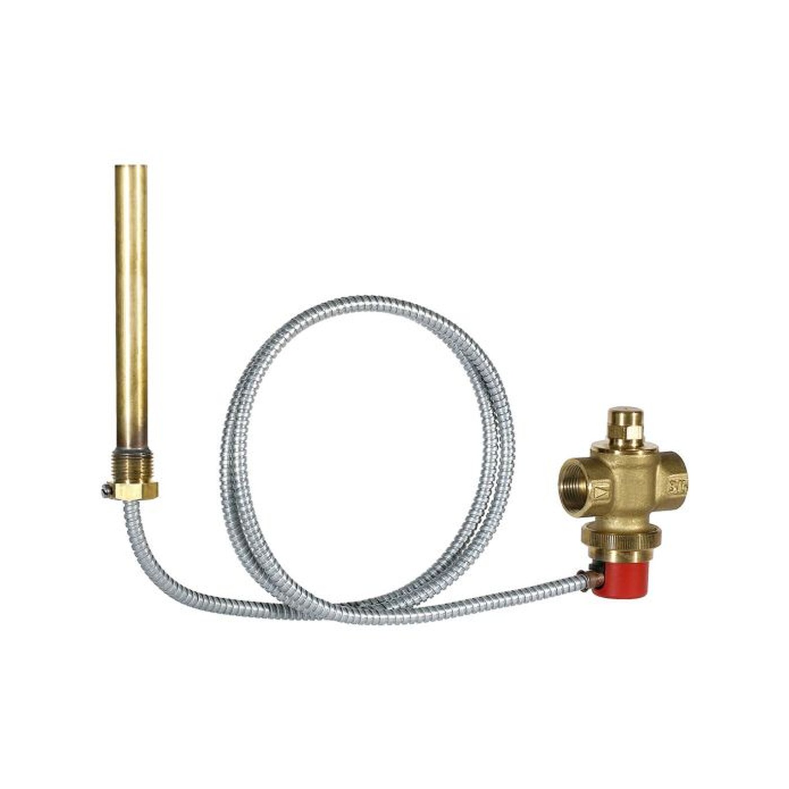 Resideo Therm Ablaufsicherung TS131 Braukmann TS131-3/4A Messing 95 GradC 1300mm R3/4 Doppelfühler TS131-3/4A