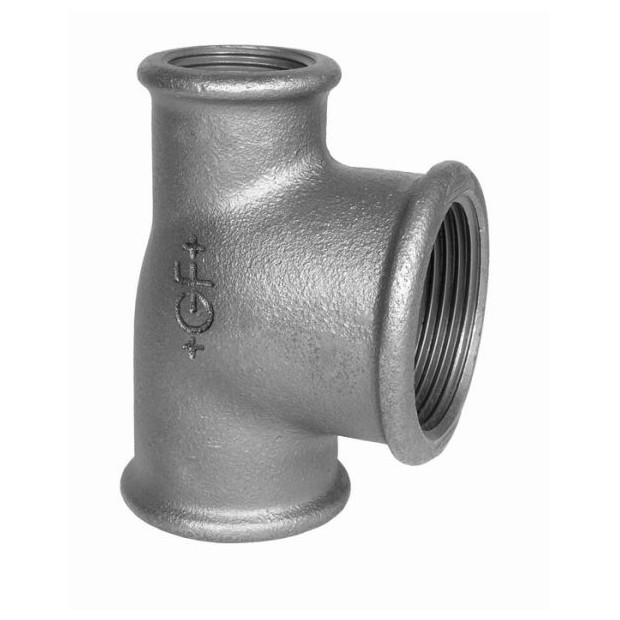 SCHMIDT HERMANN Temperguss-T-Stueck Nr.130 11-4x11-4x3-4 verzinkt Form-Verbindungsstueck 13130442