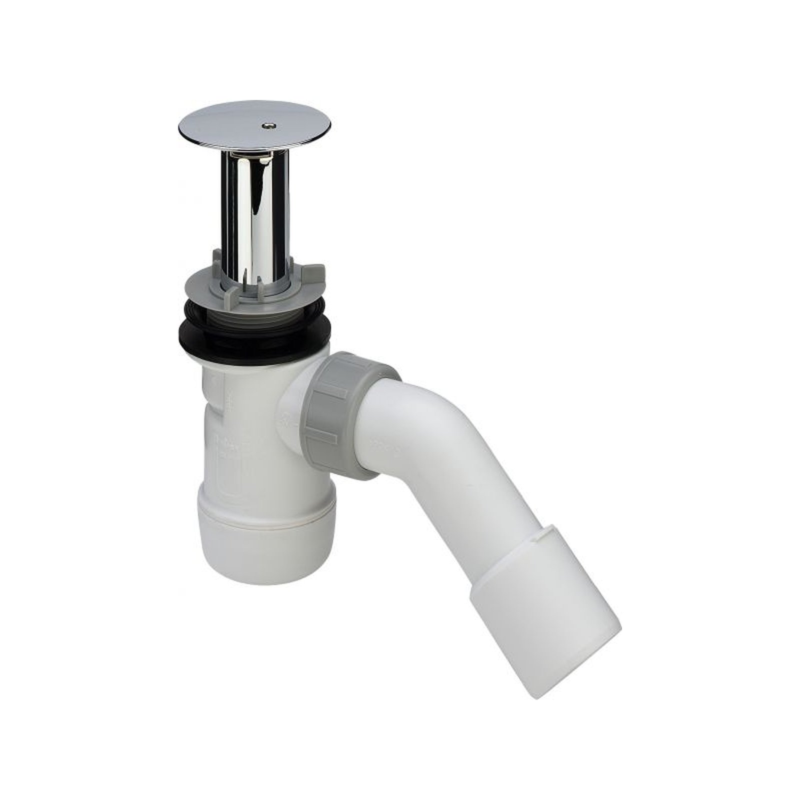 Viega Ablaufgarnitur Duoplex 6934 45 Grad verchromt 52 mm Ablaufloch herausnehmbarer Geruchverschluss 327460