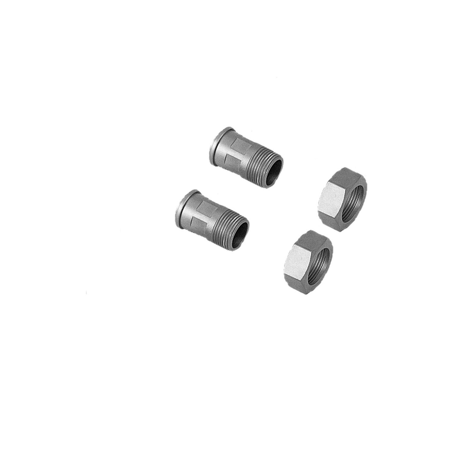 Allmess Wasserzähler-Verschraubung 14583 V 1/2x3/4 Zoll DN 15 Messing blank 2 Stück