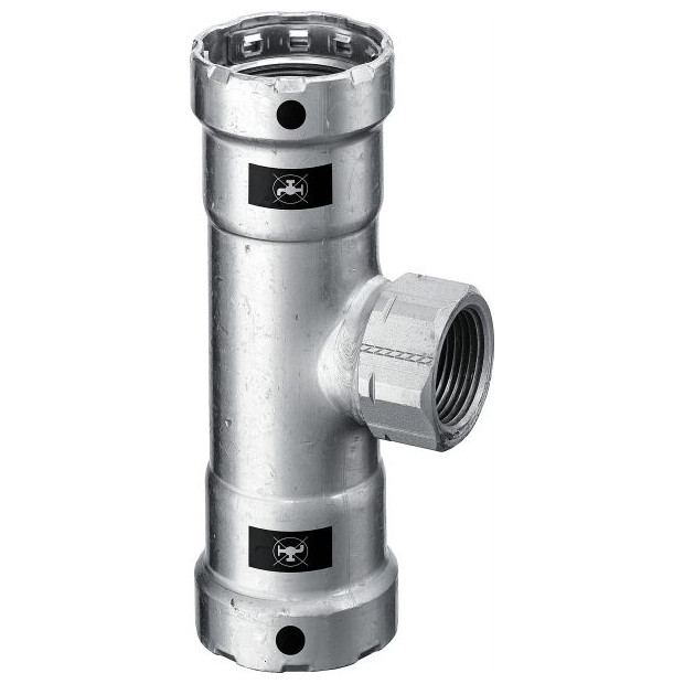 Viega T-Stueck Megapress 4217.2 3-4x1-2x3-4 Pressfitting Rotguss SC-Contur 695170