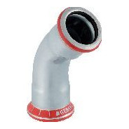 Geberit Pressfitting Mapress C-Stahl Bogen 45Grad d76,1 verzinkt CIIR Dichtring Pressindikator 20609