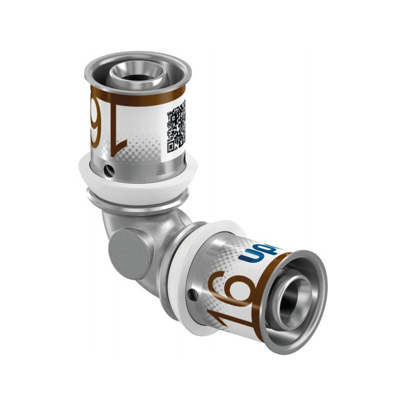 Uponor S-Press PLUS Bogen 90 Grad 32 mm Pressfitting PPSU Messing verzinnt DVGW 1070530