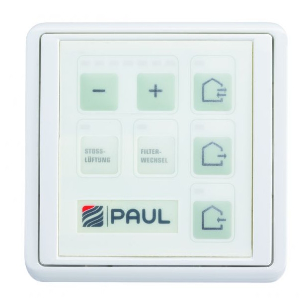 Zehnder Bedieneinheit LED RD Climos Focus Novus Folientastatur RAL9010 521014130