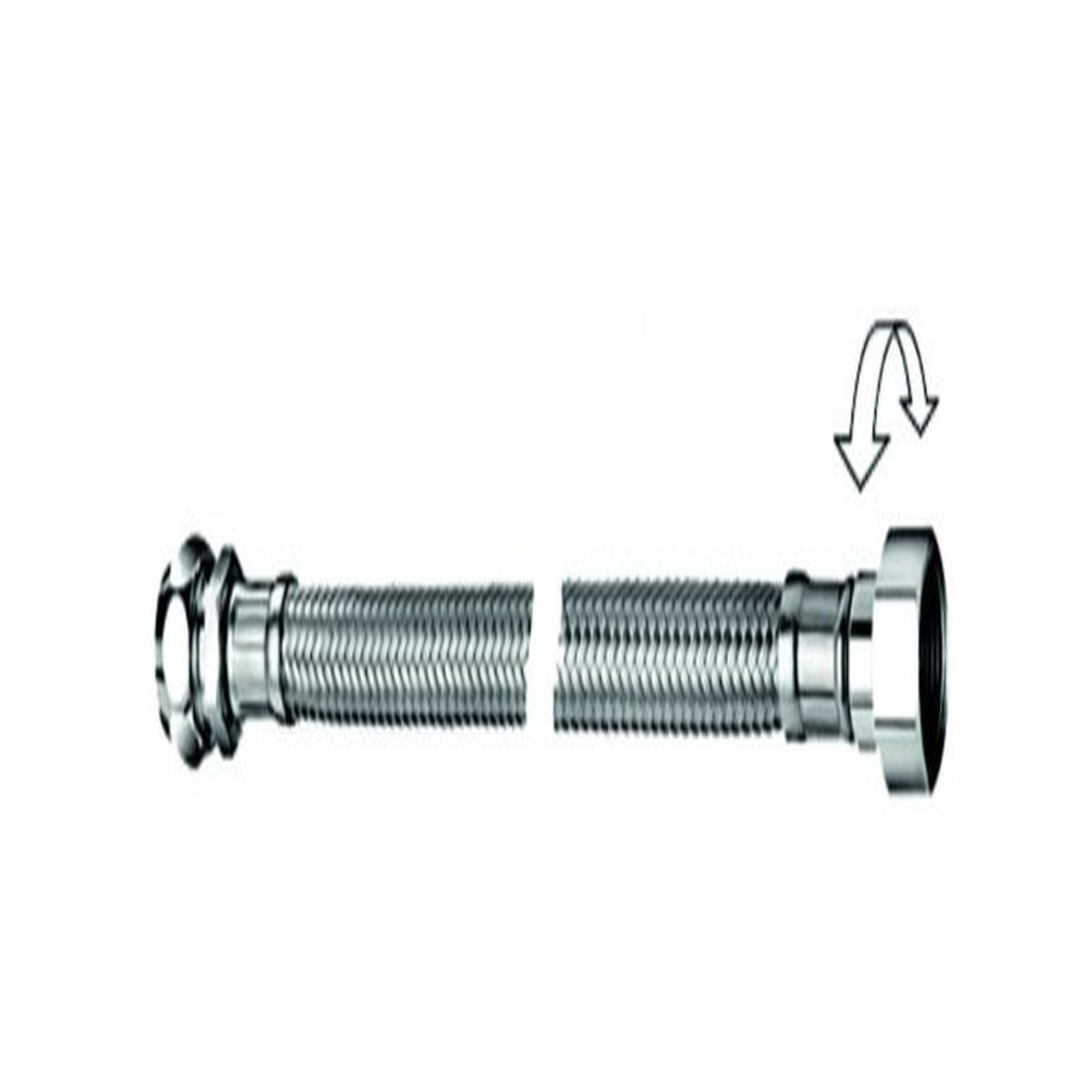 Schell Flexschlauch Clean-Flex S 500 mm drehbar Chrom Quetschverschraubung G 3/8 8 mm 103050699