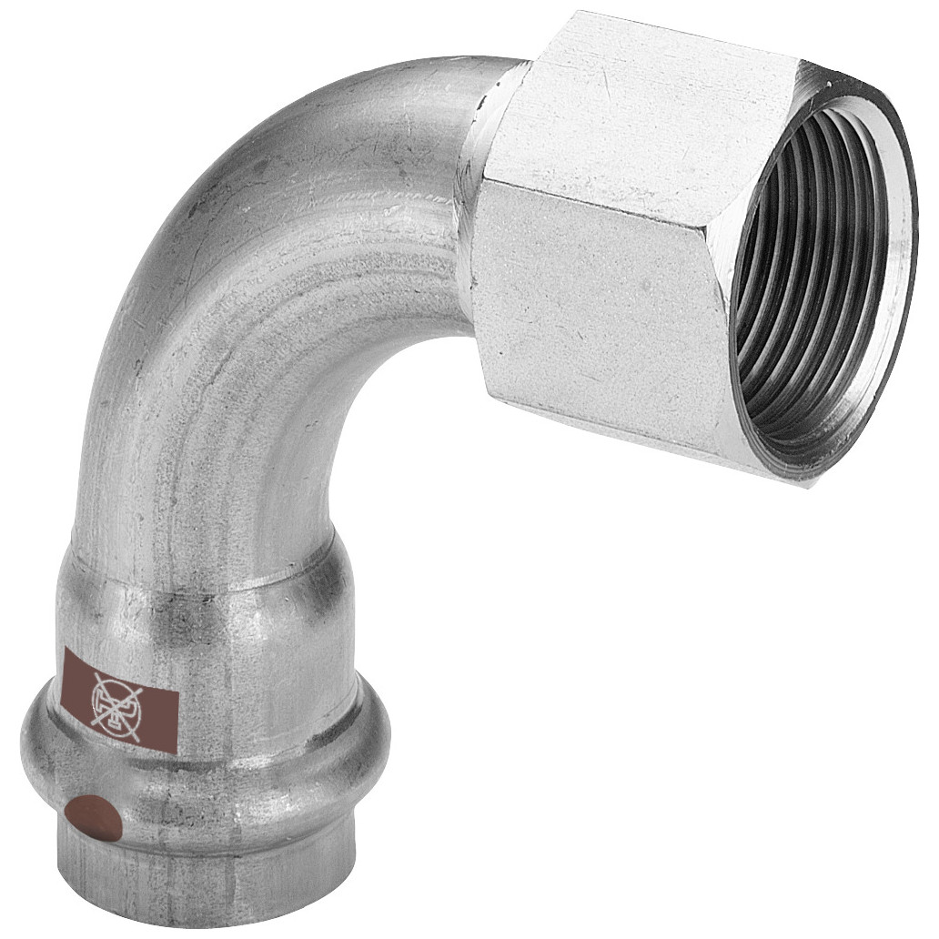 Viega Bogen 90 Grad Temponox 1714.5 SC-Contur 15mm Rp1-2 Edelstahl Pressfitting EPDM 812508