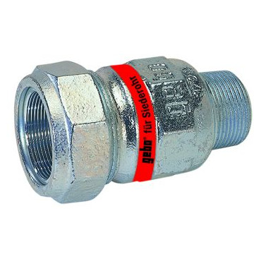 Gebo Temperguss-Klemmverbinder AG PN10 Typ A 1 1/2 Zoll 51mm DN40 verzinkt NBR 02.150.00.0551