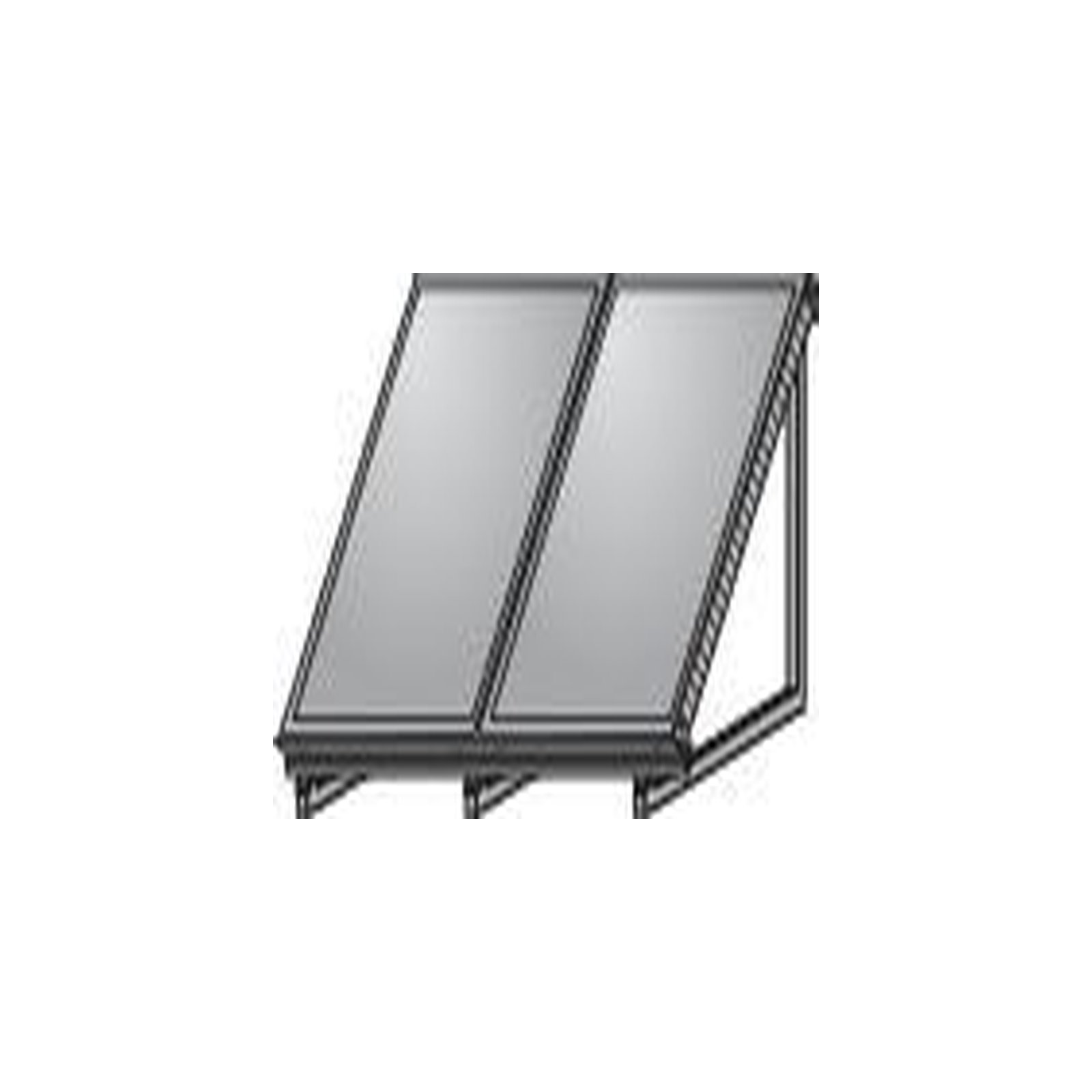 Wolf AluFlex-U Aufstellgerüst Hochformat 2 Kollektoren F3-1 CFK-1 Montageschienen 2m 2484083