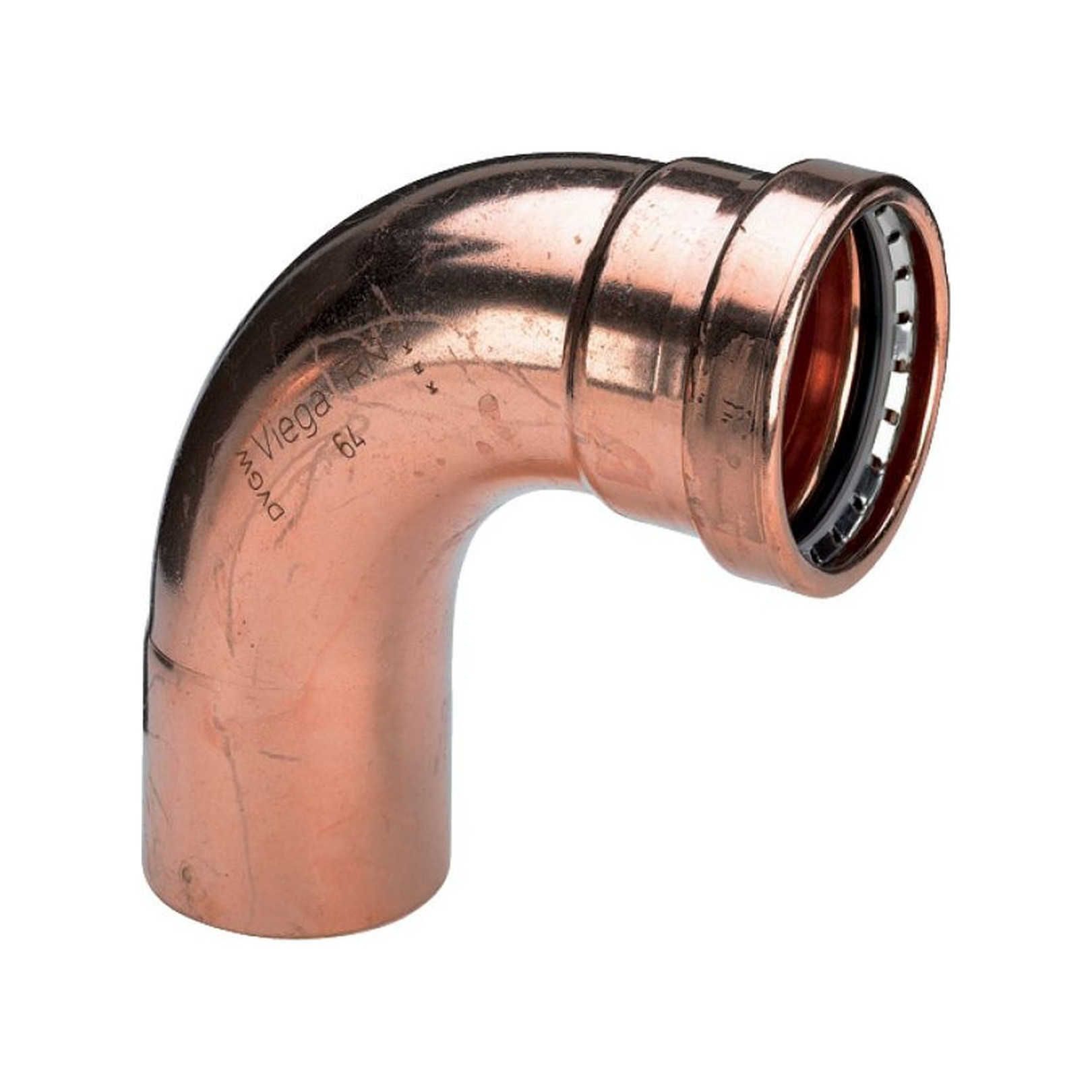 Viega Kupfer Pressfitting Bogen 90 Grad Profipress 2416.1 XL 64 mm SC-Contur EPDM 577698