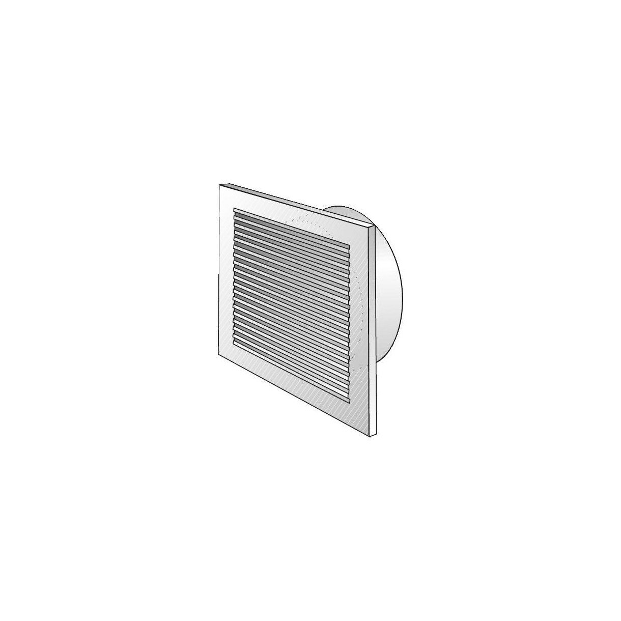 Helios Lüftungsgitter L-G 100 Anschlussstutzen DN100 Kunststoff weiß 60301