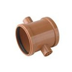 AIRFIT PP-Doppelschiebemuffe Plus DN 110 KG-Rohrsystem rotbraun 30110KG