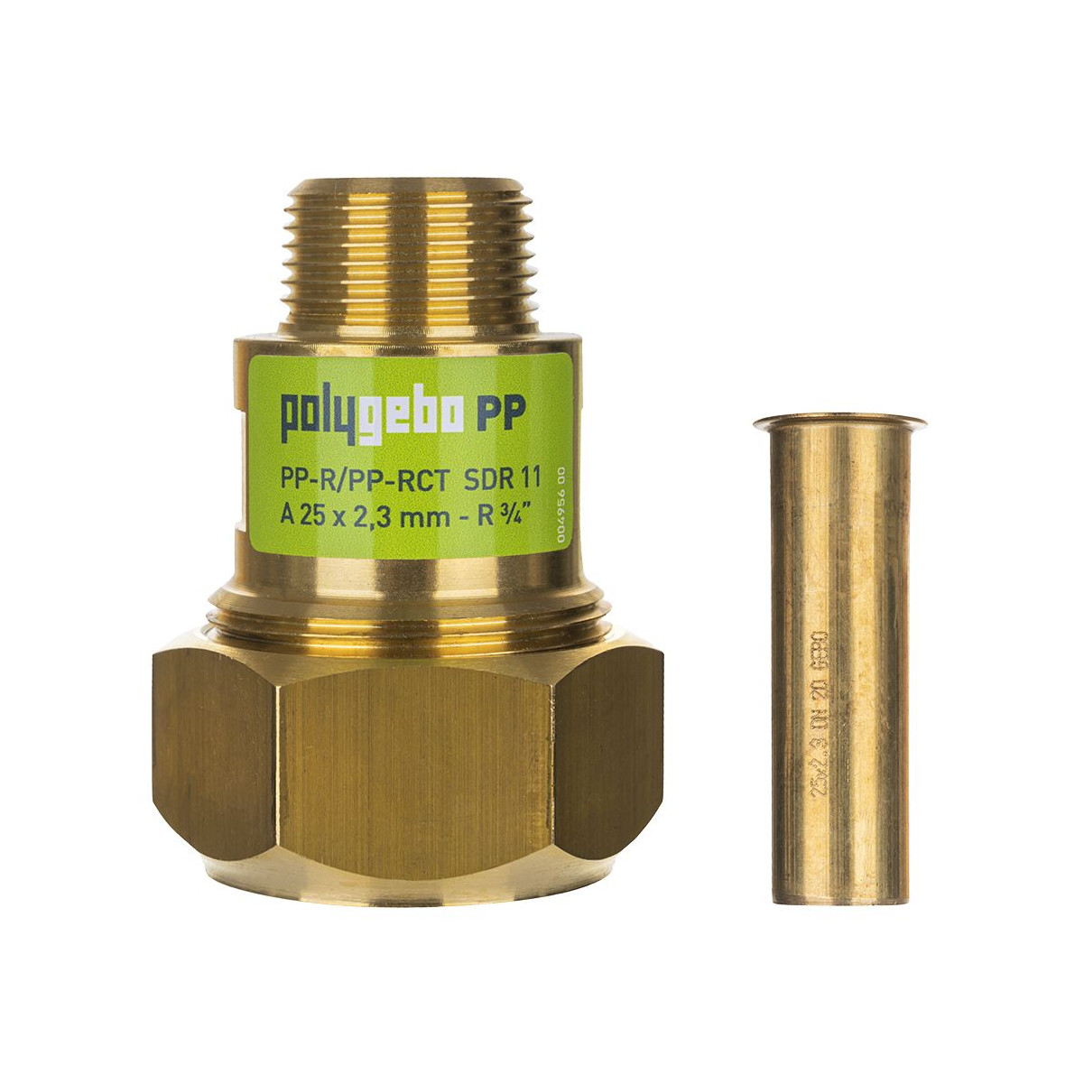 Gebo Messing-Klemmverbinder Serie 330 Typ MAP 25x2,3mm R 3/4 PP-R PP-RCT 15330000225