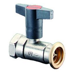 OVENTROP Pumpenkugelhahn Optibal P DN32 1-1-4 Zoll G 1-1-2 Zoll Messing vernickelt Sperrventil 1078173