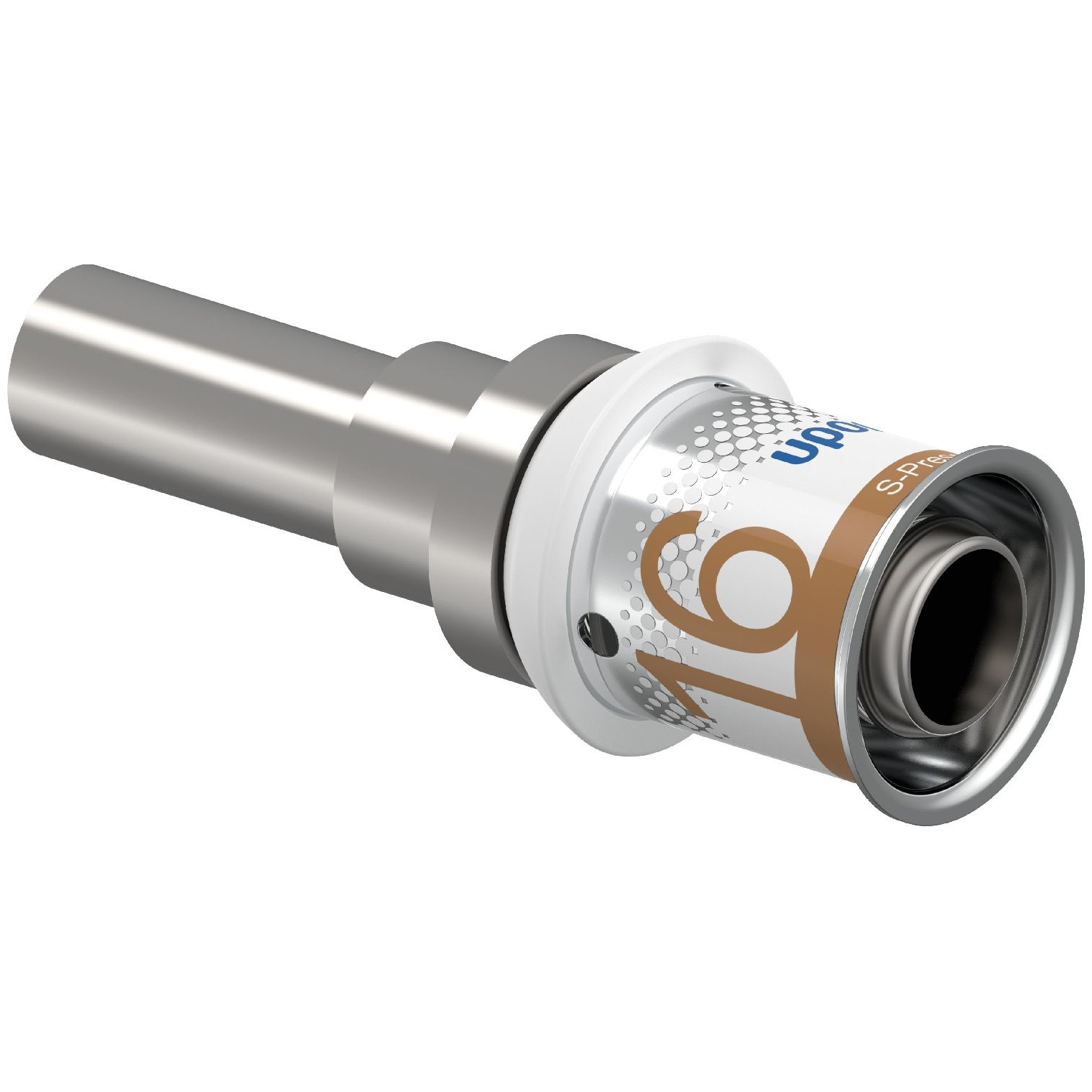 Uponor S-Press PLUS Übergang Kupfer 20-18CU Edelstahl Presshülse Messing verzinnt 1070616