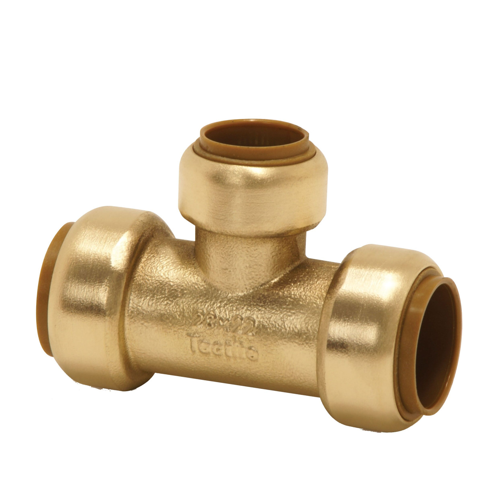 VSH Seppelfrickeke Steck-T-Stück reduziert Tectite Classic T25 22x15x22 mm Messing DVGW lösbar 5 Stück 4750691