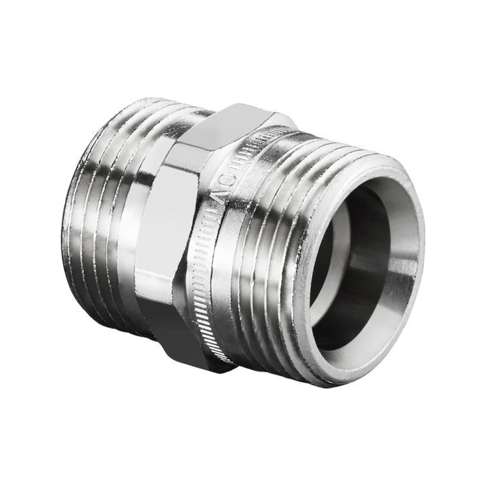 Doppelnippel G 3/4"AG x G 3/4"AG, Messing, vernickelt