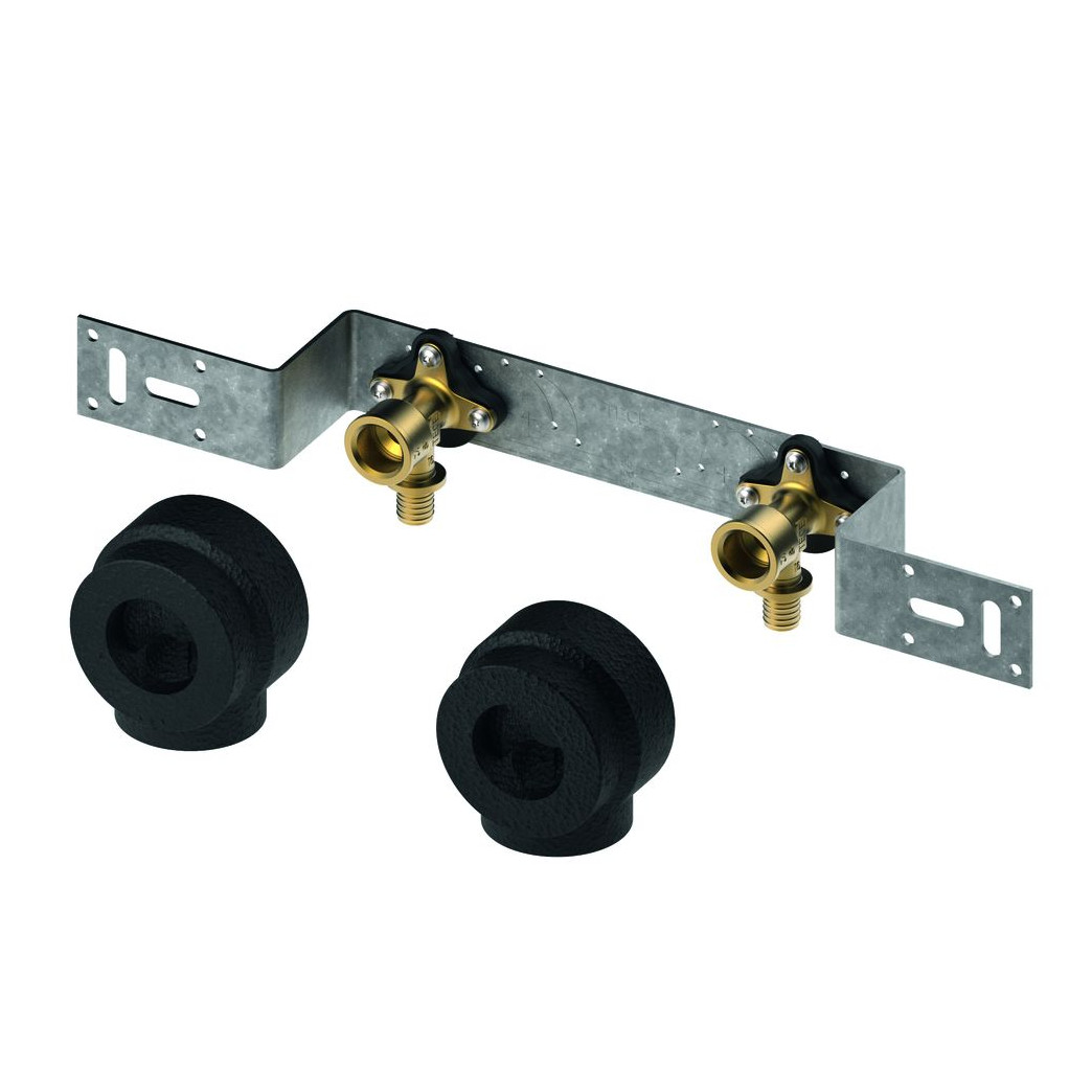 TECEflex Montageeinheit 2 WS Siliziumbronze 16 Rp 1/2 150 mm Schalldämmbox 720567