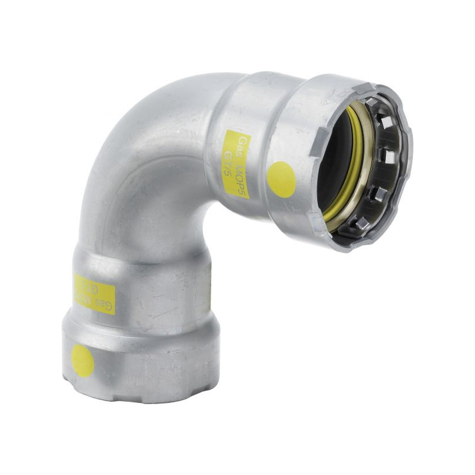 Viega Megapress-G 4616 Bogen 90 Grad 1-2 Zoll Stahl verzinkt SC-Contur 739072