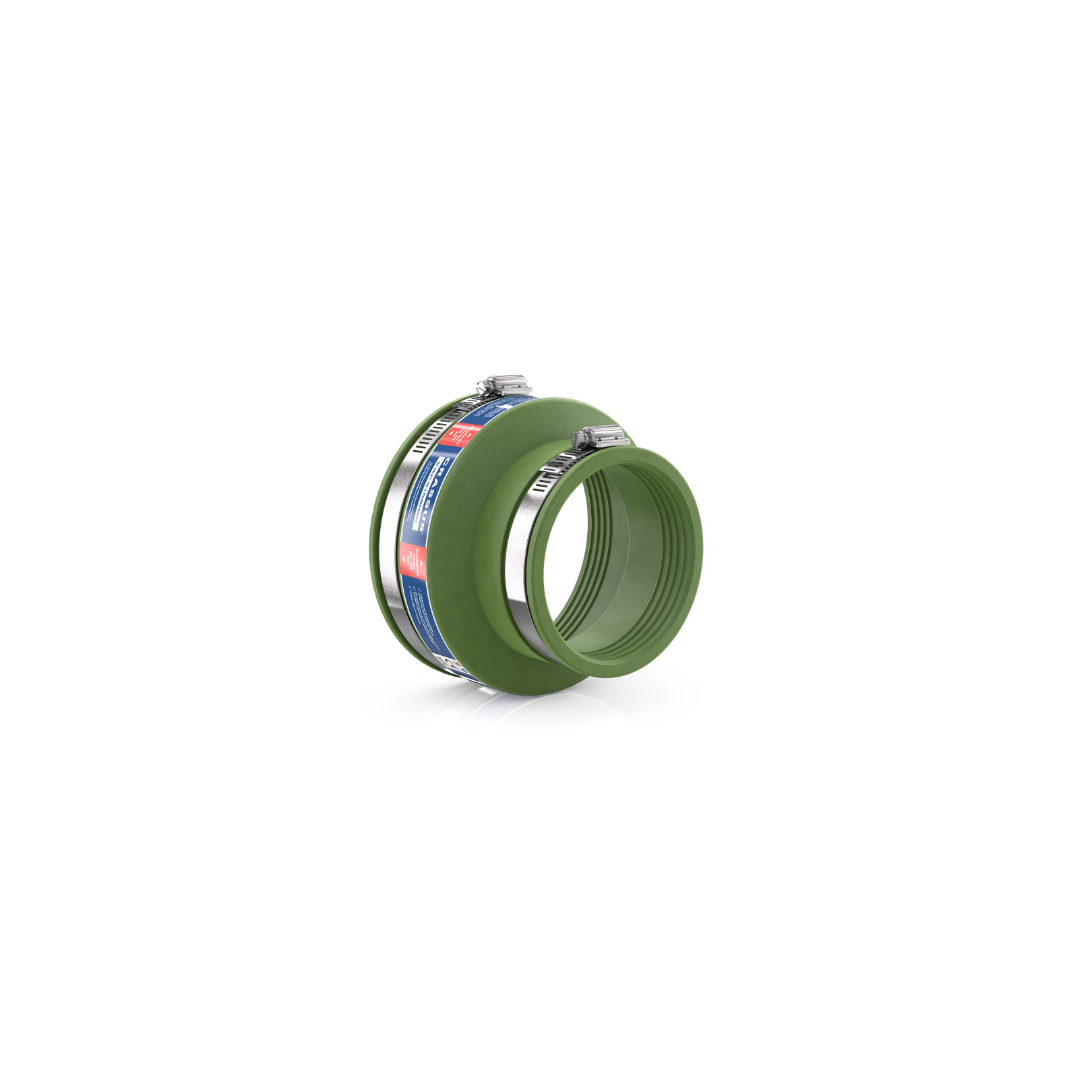 Crassus Adapterkupplung CAC 1362 FKM V2A 121-136mm auf 100-115mm UV-beständig CRA12057FKM